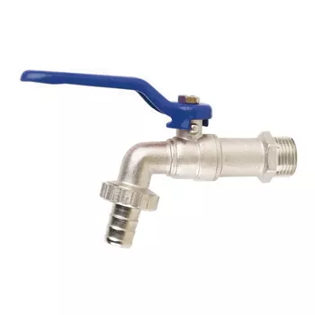 Кран шаровой водоразборный 15 мм (1/2") нар. рез. под шланг ручка STI /3670