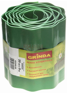 Лента бордюрная GRINDA 20 см*9 м, зеленый /422245-20