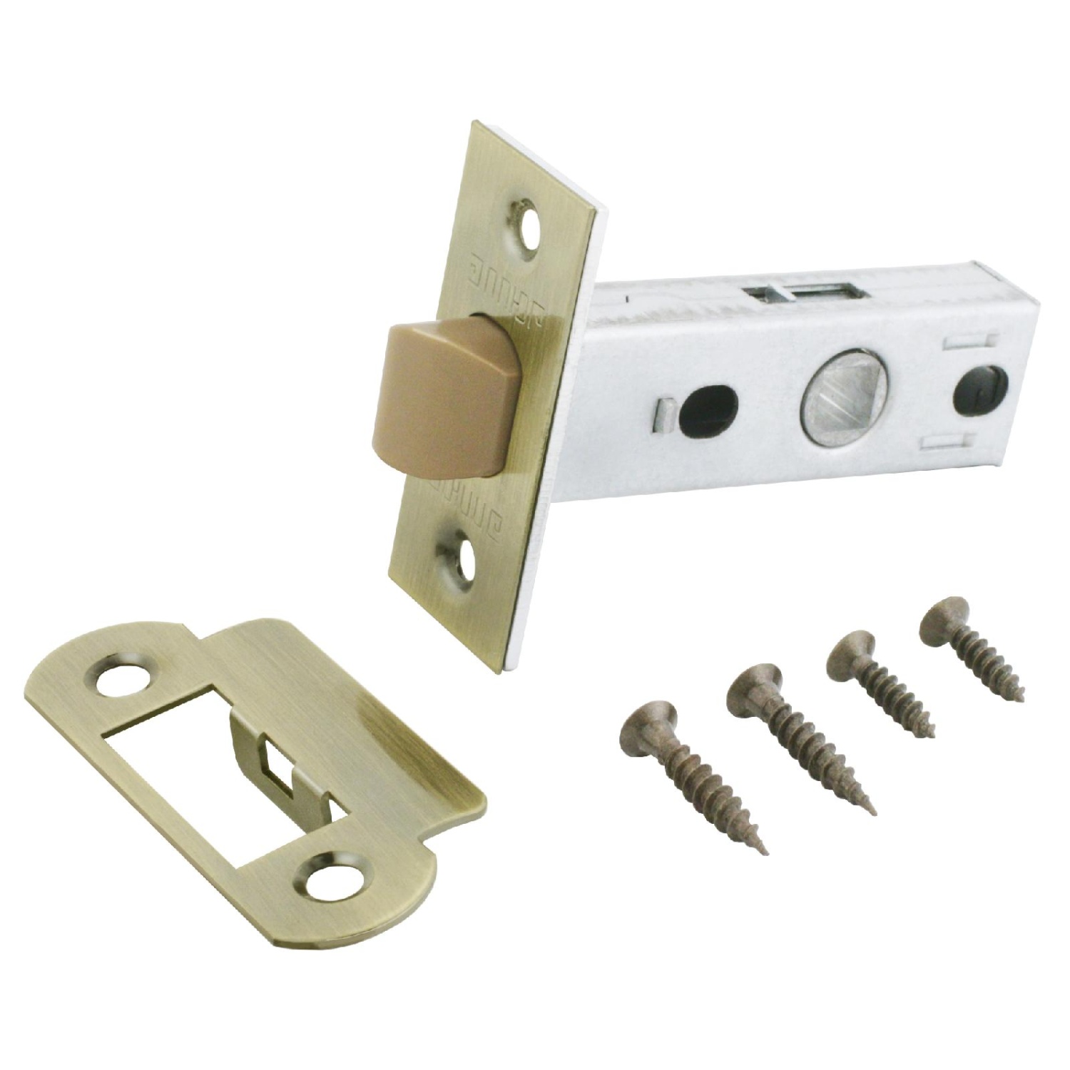 Защелка АЛЛЮР АРТ L45-8-P AB бронза торц. планка 25мм б/ручек /12327