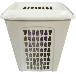 Корзина для белья Молетта 45л прямоуг. с крышкой (светло-серый)/С701СЕР