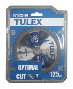 Диск пильный TULEX ОПТИМАЛЬНЫЙ РЕЗ по дереву 125*22,23мм, 36Т/8015125-36