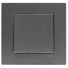 Выключатель 93000450 NOVELLA 2 кл. темно-серый с подсв. (комплект) /367-364200