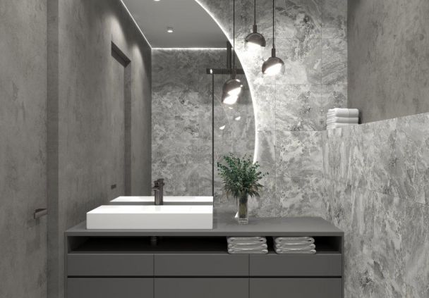 Плитка 327*327мм серая Даллас 1,39