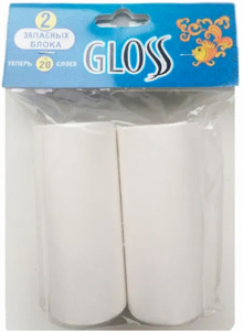 Запасной блок д/липкого ролика GLOSS д/чистки одежды 2шт /3267