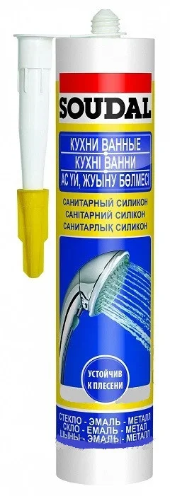 Силикон SOUDAL санитарный бесцветный 280 мл /3856