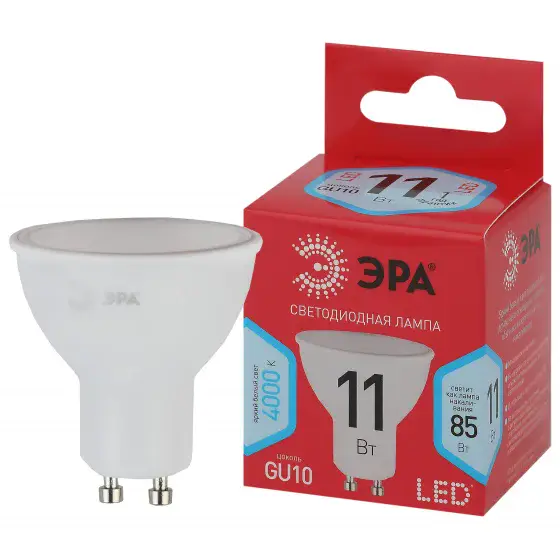 Лампа LED ЭРА MR16-11W-840-GU10 R GU10 нейтр. белый свет 7539