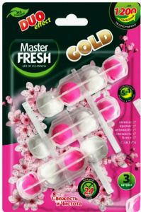 Подвесной блок Master FRESH Gold для унитаза Duo Effect 5в1 Сакура 3шт