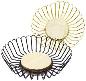 Фруктовница металл. золото/черный в ассортименте