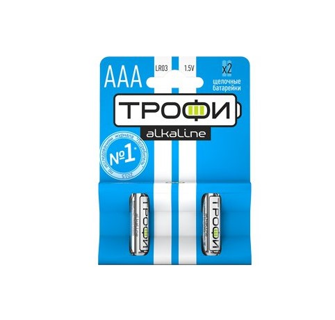 Батарейка ТРОФИ LR03-2BL/AAA-1.5V (2 шт) блистер 0064
