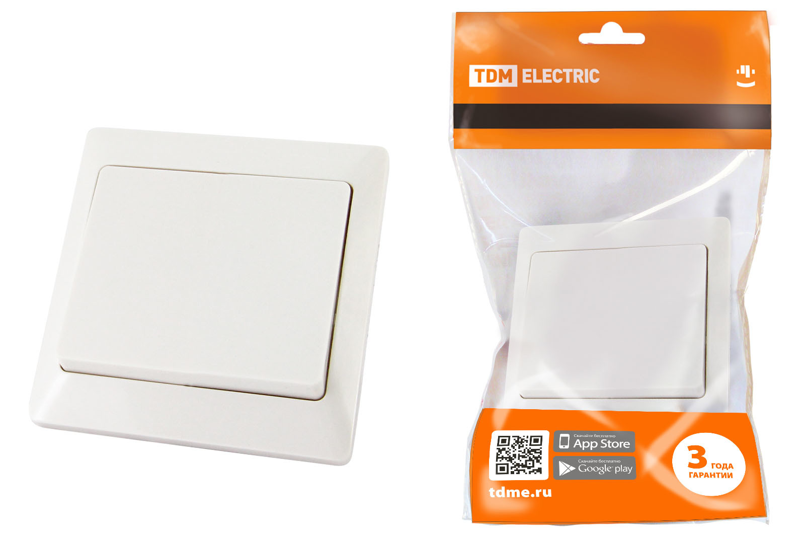 Выключатель 1кл 10А белый Ильмень TDM /1823-0001