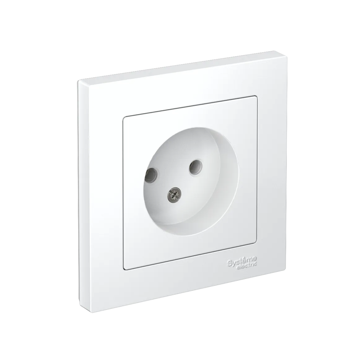 Розетка 1-м СП Atlas Design 16А IP20 без заземл. в сборе бел. SE ATN000140