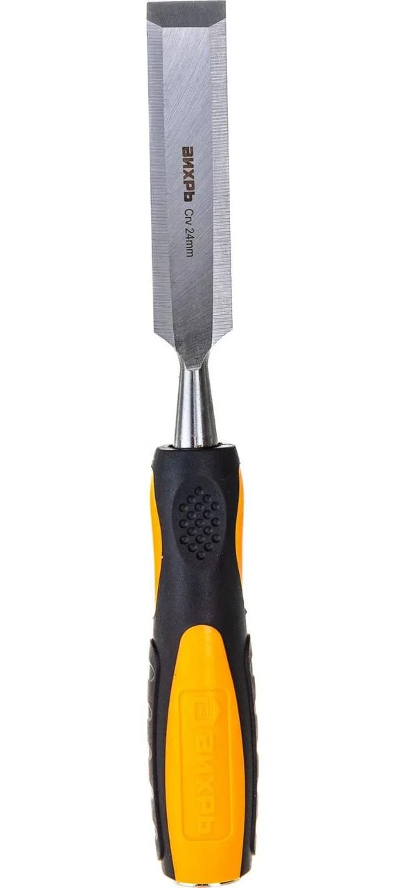 Стамеска-долото 24мм 2-комп.усиленная рукоятка CrV Вихрь/7/5