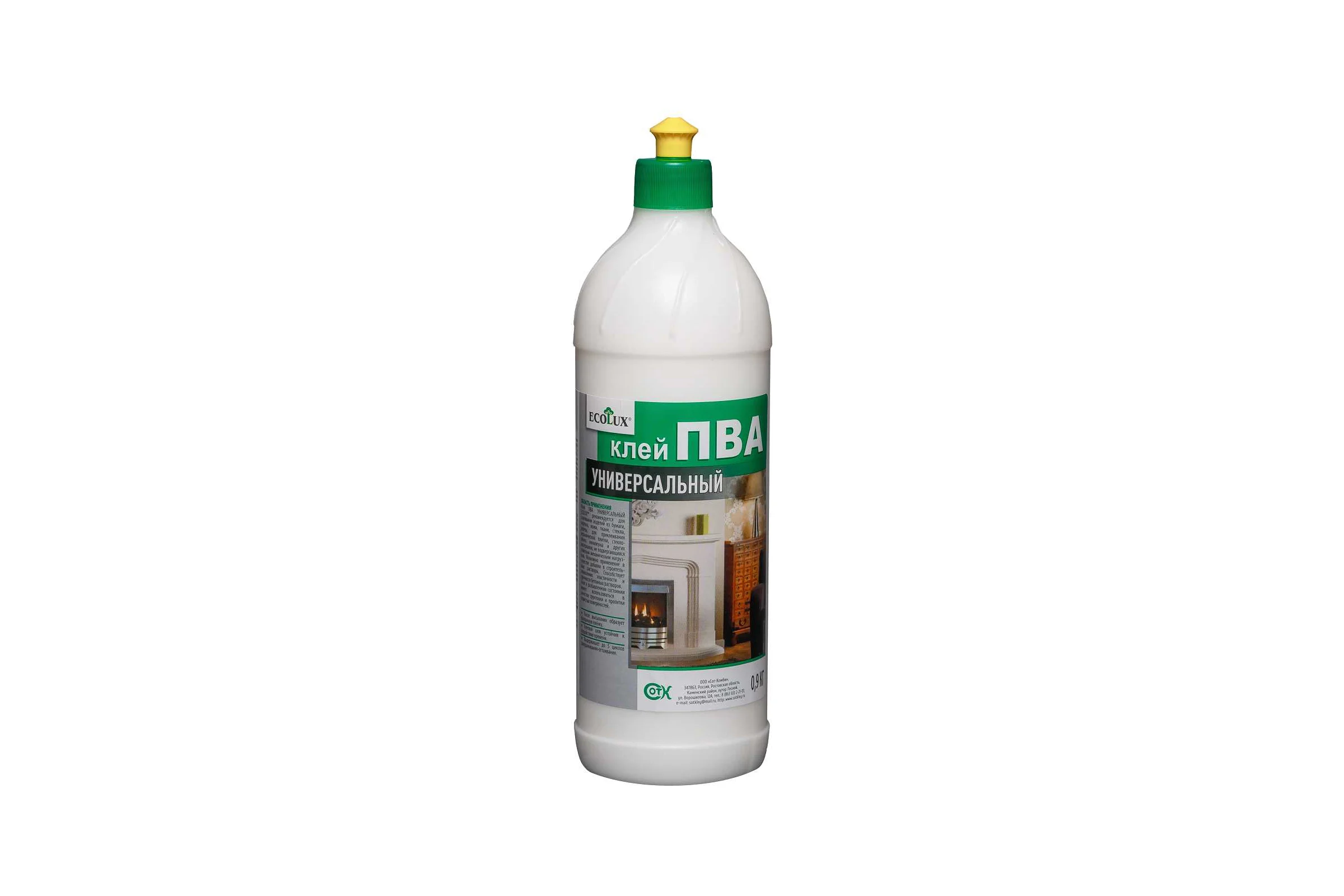 Клей ПВА  ECOLUX универсальный 0,9 кг/23298