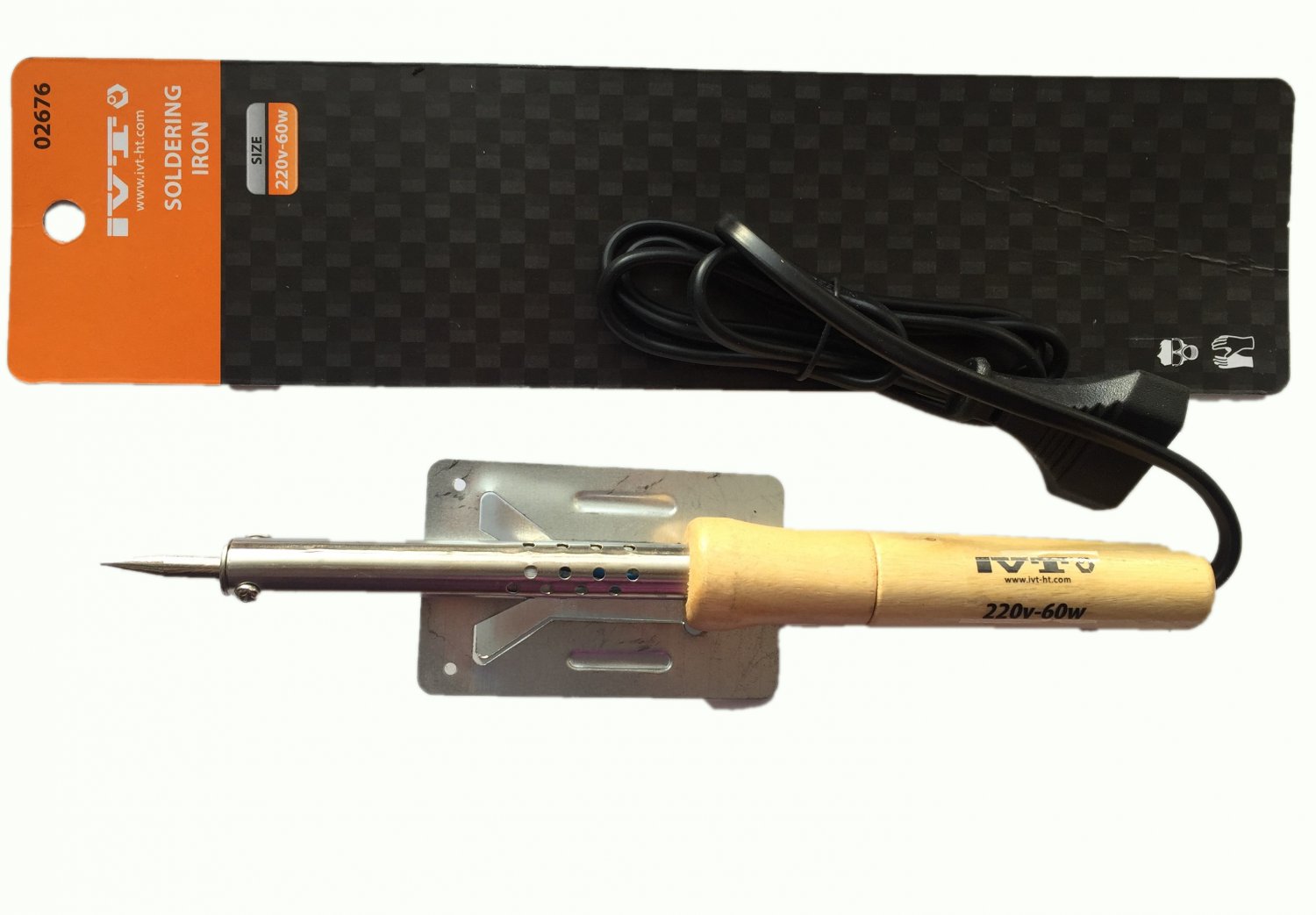 Паяльник IVT 60W дерев.ручка 02676
