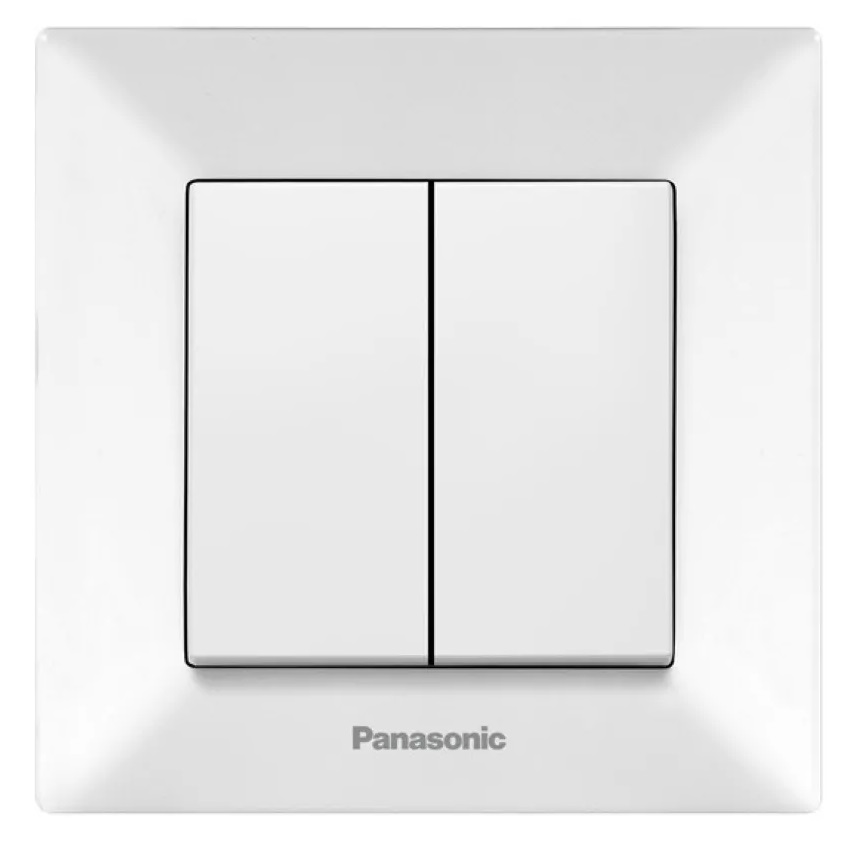 Выключатель Panasonic двойной белый WNTC00092WH/315-36025