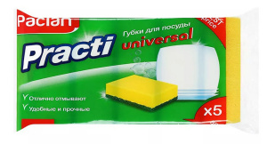Губки Paclan Practi для посуды Universal, 5шт