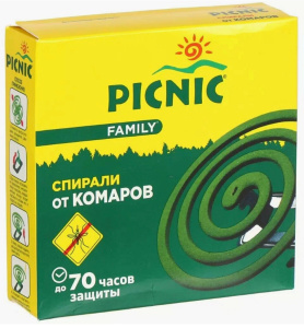 Спирали от комаров 10 шт Picnic Family