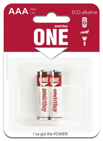 Батарейка алкалиновая Smartbuy ONE LR03/2B SOBA-3A02B-Eco/3069