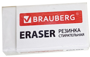 Резинка стирательная BRAUBERG белая 228073
