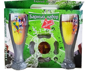 Набор мужской 2 пивн. бокала+пепельница/62