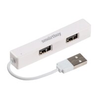 Хаб Smartbuy USB 2.0 4 порта Супер Эконом белый (SBHA-7204-W)/2795