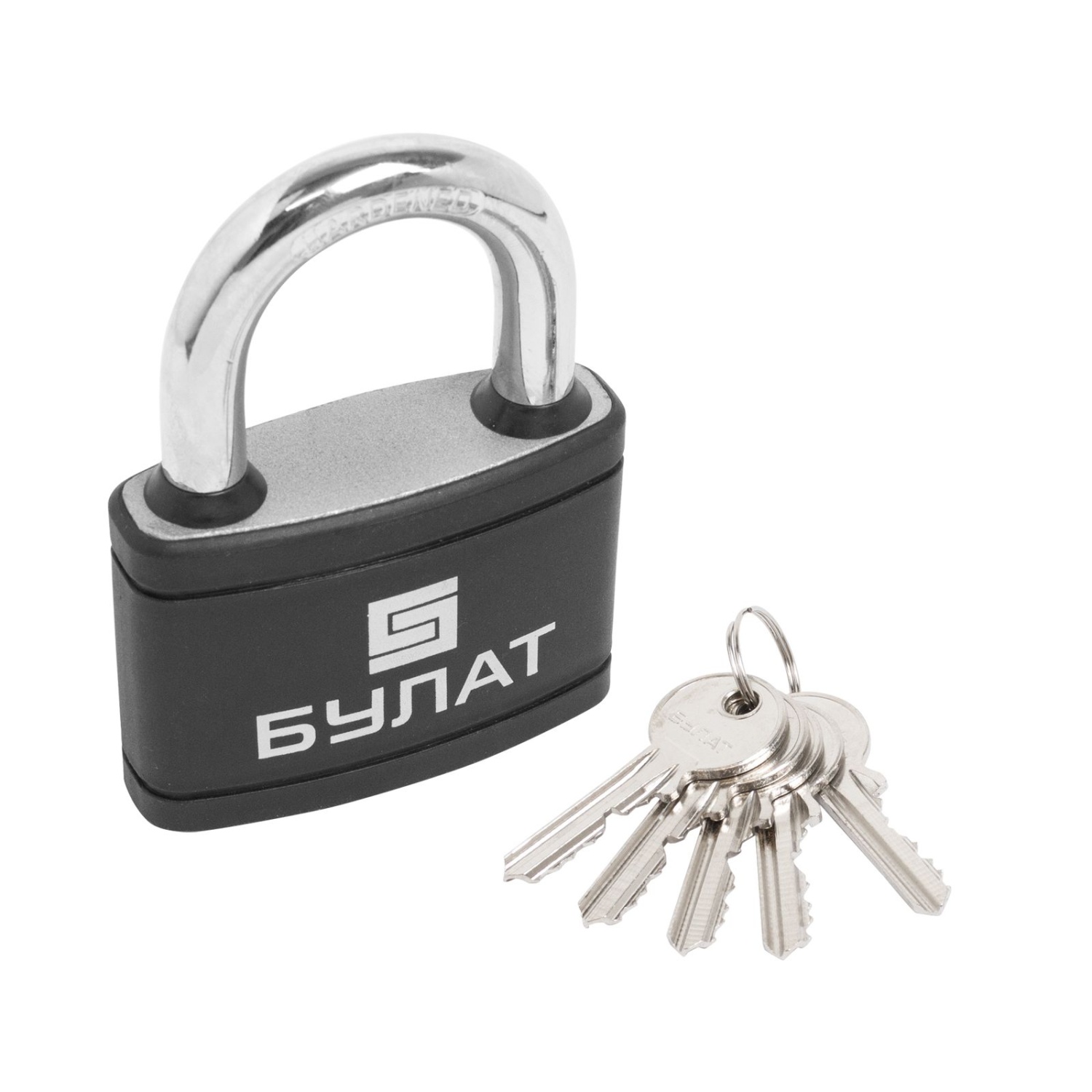 Замок навесной БУЛАТ ВС 367 ПЛ чугунный в пластике 5кл. d=12мм /14513