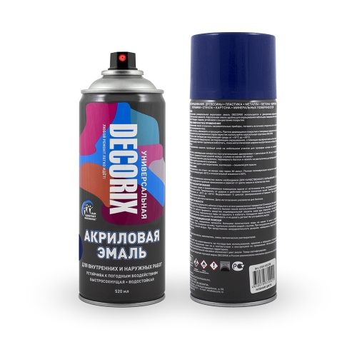 Эмаль аэрозольная DECORIX универсальная 520 мл ультрамарин (3731)/17386