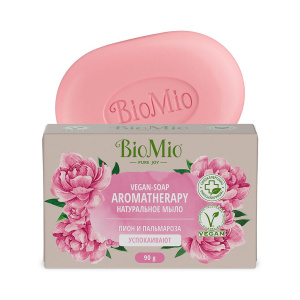 Мыло натуральное BioMio BIO-SOAP RU-CIS Пион и пальмароза, 90г
