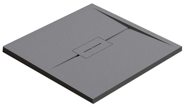 Душевой поддон IVA TSS90G искуственный камень, серый (900х900х35) (С)/236248