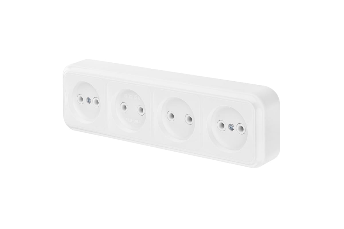 Розетка BYLECTRICA Пралеска 4м ОП б/з РА16-264