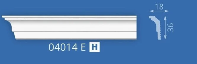 Плинтус потолочный 04014Е/0333