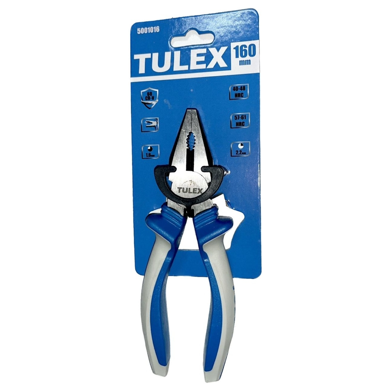 Плоскогубцы TULEX 5001016 комбинированные, двухкомп. рук. 160 мм