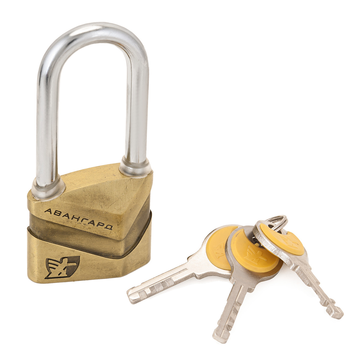 Замок навесной АВАНГАРД ВС2Д-50 ДИСКО бронза длинная дужка д.8 мм /2751