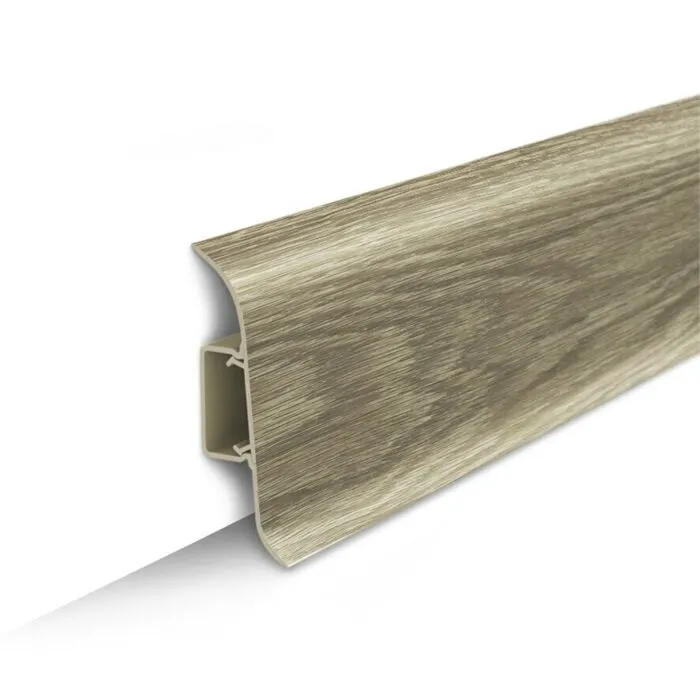 Плинтус напольный с центр.планкой 55мм 2,2м Идеал Классик 207 Дуб кофейный /6511