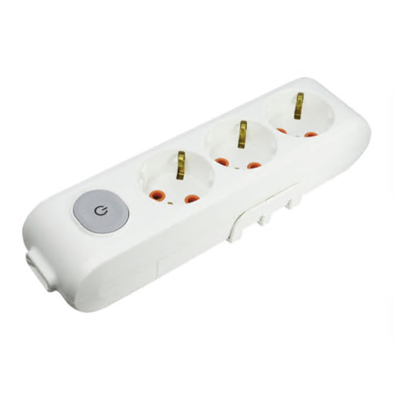 Колодка VIKO 3 гн с/з с выключ. белая 90118300