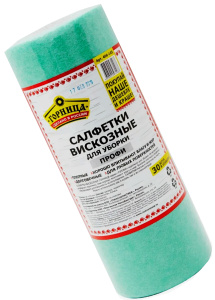 Салфетка вискозная ПРОФИ 25*25, рулон 30шт