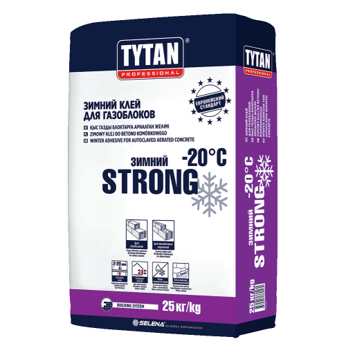 Клей TYTAN STRONG BS13 зимний, для газоблоков 25 кг/2043
