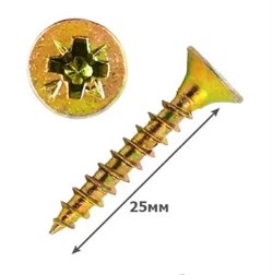 Шуруп универсальный желтый. 4*25 /33600