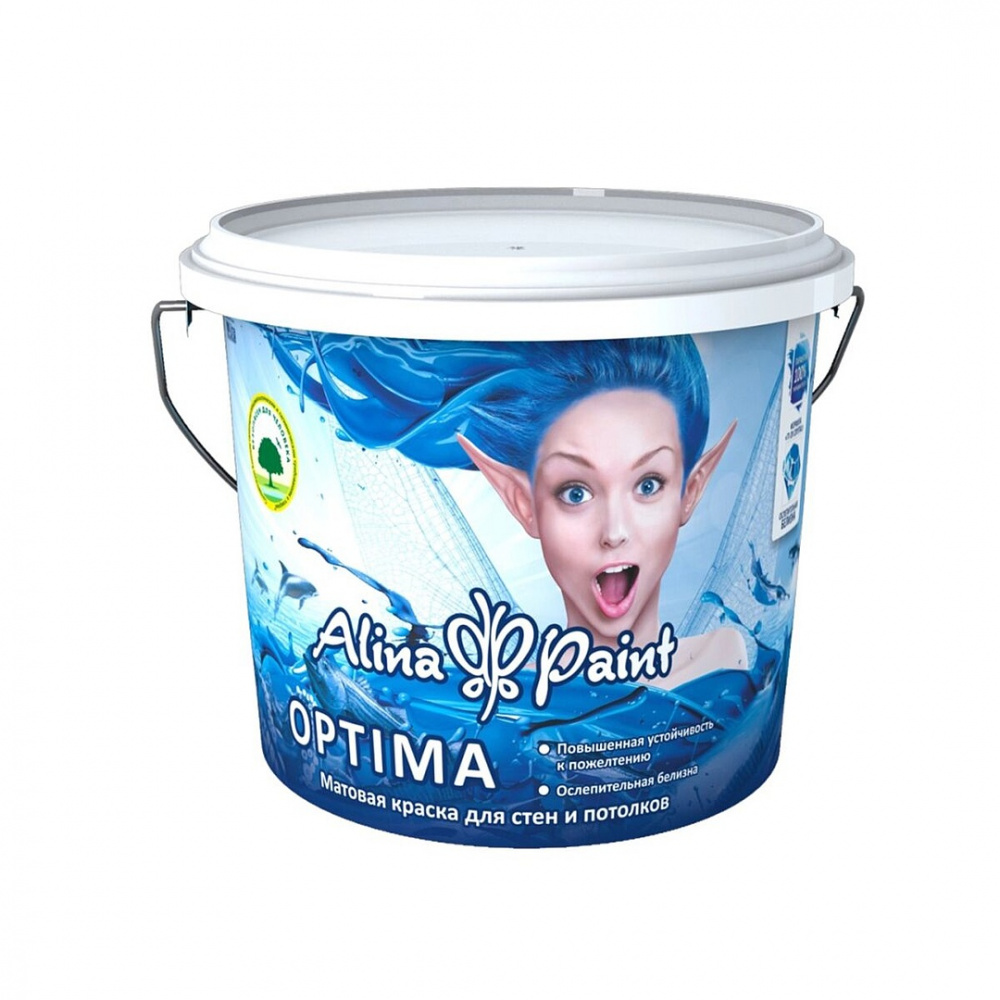 Краска водоэмульсионная Alina Paint UNDINA гидрофобная 3,8 кг (фасад. база В) /1216