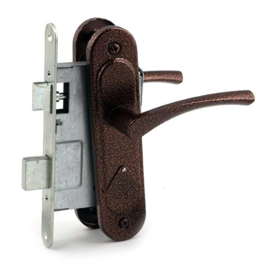 Замок врезной ОМЕГА ЗВ9.2-01 сувальдный с ручкой медь /3815