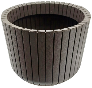 Кашпо "ШАТО" D380м Н300мм 29л. (коричневый ротанг) /М3040
