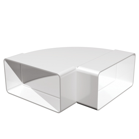 Колено плоское 55*110  горизонтальное 90° /511КГП /5552/1194/14157