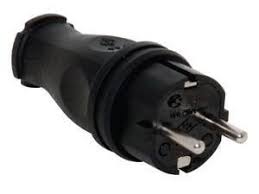 Вилка каучуковая LEZARD однофазная 16А /106-0400-0105