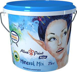 Декоративная штукатурка Alina Paint MINERAL MIX 20 кг Поющие пески (крупнозерн) (ост)