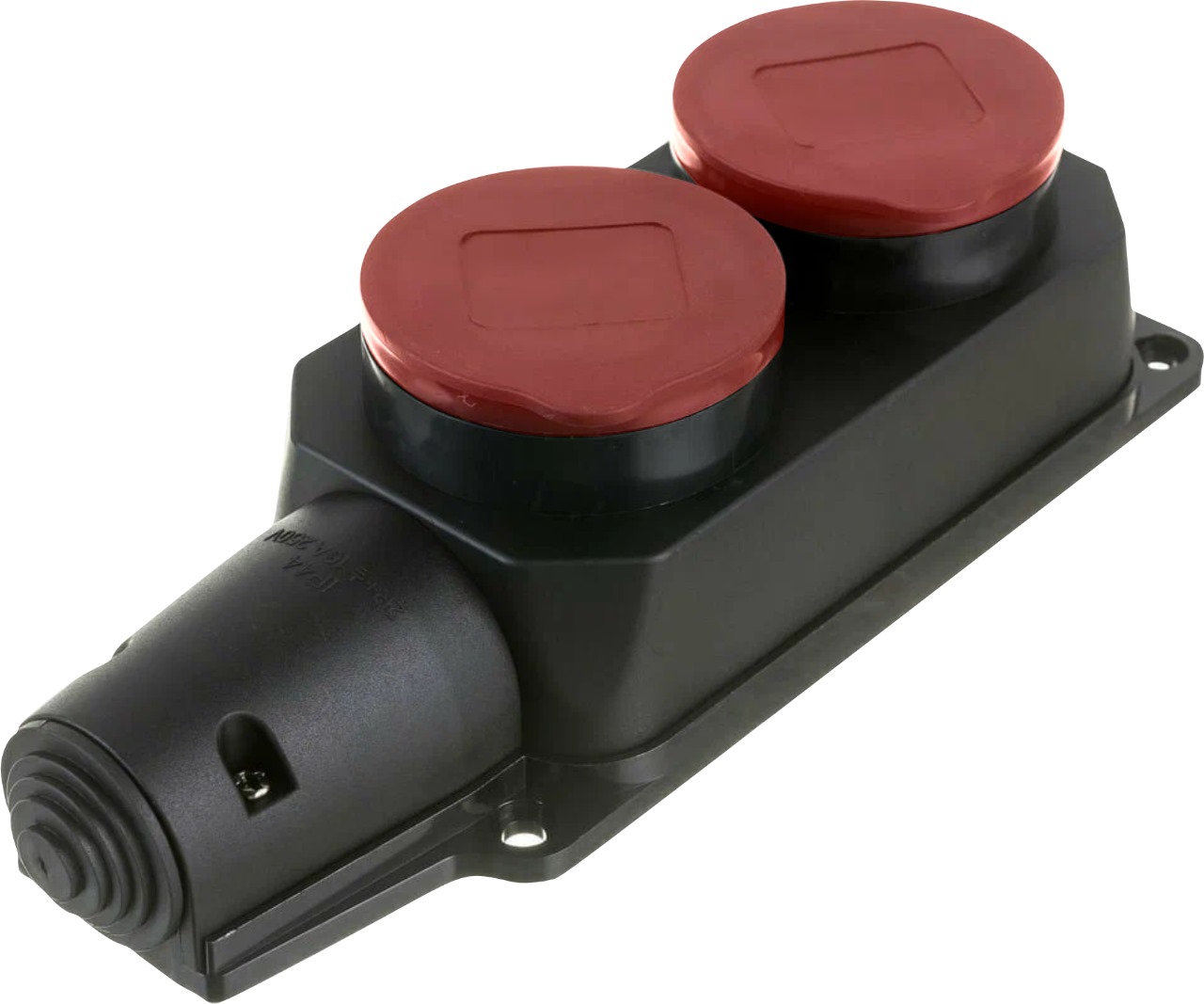 Колодка каучук розетка ЗАРЯ 2гн с/з с крышкой/5047