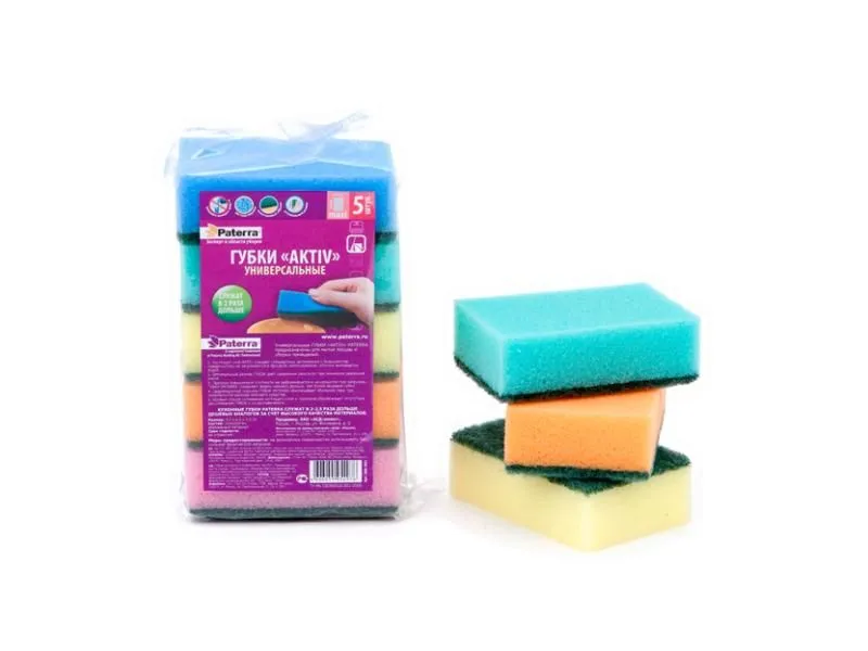 Губки кухонные ACTIV профиль PATTERA уп. 5 шт 406-038