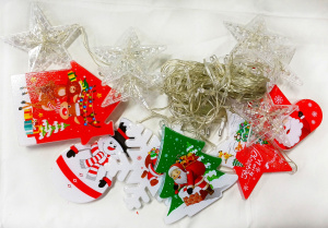 Гирлянда Дождик с фигурками 3*0,8м/108-1-2