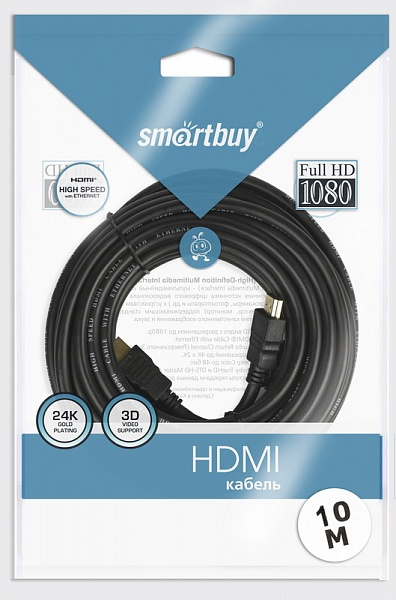 Кабель аудио/видео Smartbuy HDMI ver.1.4bA-M/A-M, 5м (К-351-50)/2532