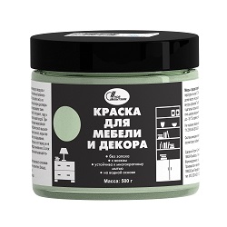 Краска для мебели и декора мятная 0,5кг Новбытхим (6011)/17673