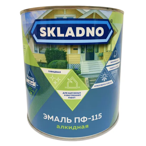 Эмаль ПФ-115 SKLADNO 2,6 кг красная /2419